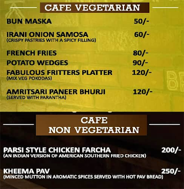 Karachi Cafe menu 