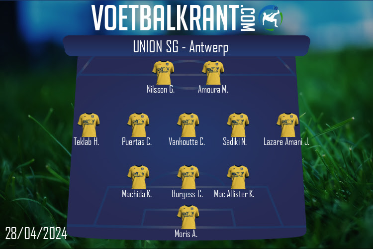 Opstelling Union SG | Union SG - Antwerp (28/04/2024)