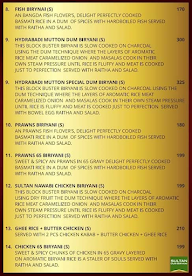 sultan dum briyani menu 4