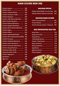 Malini's Fine & Dine Restaurant menu 2