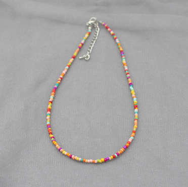 Title 4, Simple Seed Beads Strand Choker Necklace for Wo...