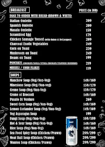 Mugs & Shots menu 