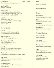 Tropics Bar, Taj Lands End menu 1