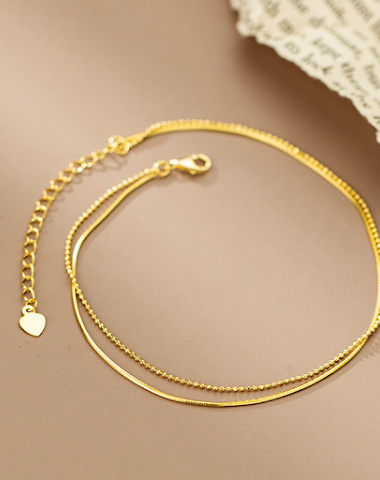 Electroplated 14K Gouden Enkelbandj - 3