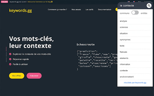 keywords.gg plugin (version française)