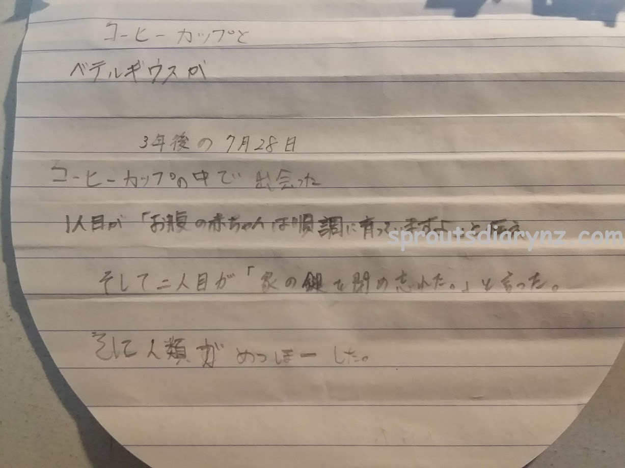 ニュージーランド版「いつどこで誰と誰が何をした」遊び３