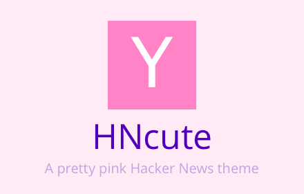 HNcute: A pretty pink Hacker News theme Preview image 0