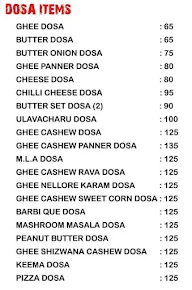 Dosa Cafe menu 1