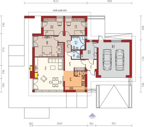 India G2 wersja B MULTI-COMFORT - Rzut parteru