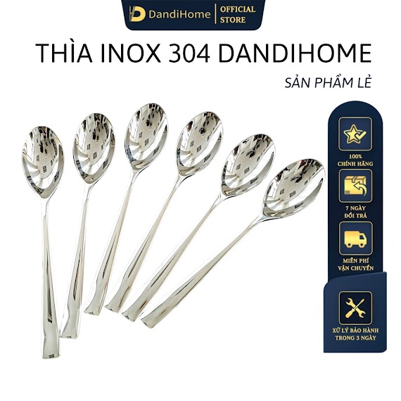 Thìa Muỗng Inox 304 Dandihome 2020 Cao Cấp, Sang Trọng