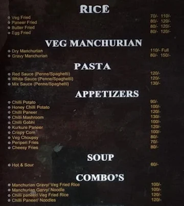 Waffle Garage menu 