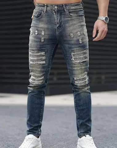 Heren Jeans Ripped Cool High Street - 0