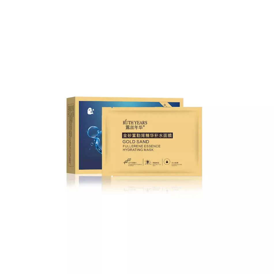 Masque Hydratant Gold Sand Fullerene Essence Patch Hydratant et Nourrissant pour une peau hydratée, souple, et revitalisée en profondeur