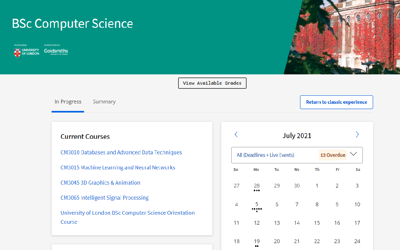 UoL Coursera Grades Preview image 1