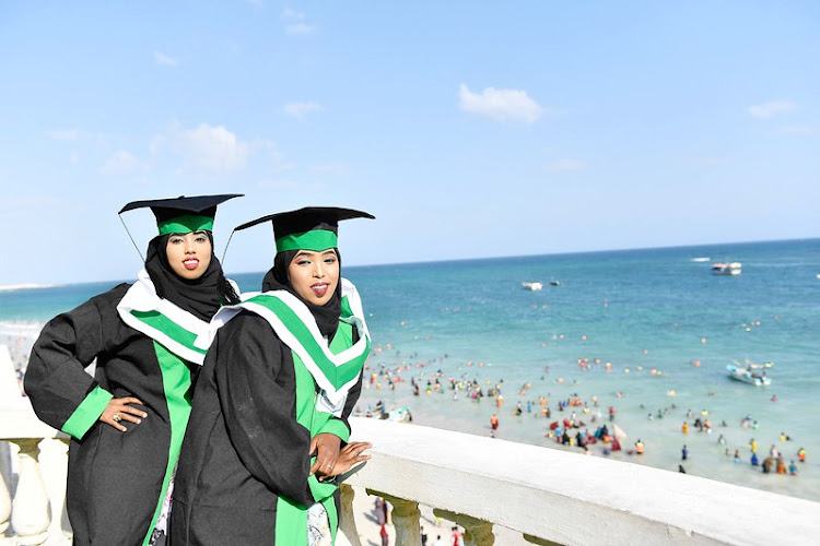 Sowda and Ruqia seen at Liido Beach in Mogadishu.