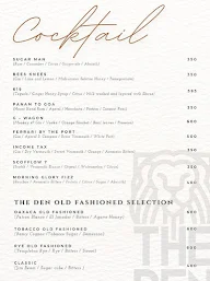The Den Bar & Lounge menu 1