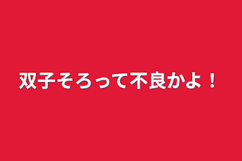 双子そろって不良かよ！