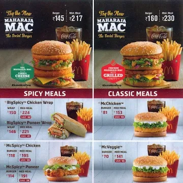 McDonald's menu 