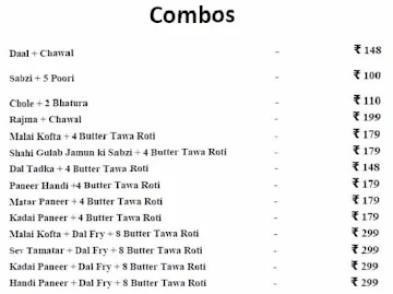 Swadesi Zaika menu 