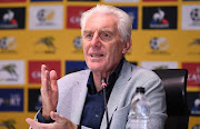 Bafana Bafana coach Hugo Broos during his press conference at Safa House in Nasrec, Johannesburg on June 14 2022.