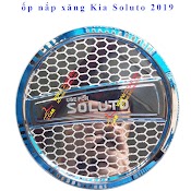 Ốp Nắp Bình Xăng, Bình Dầu Xe Kia Soluto 2019 - 2020 - 2021 - 2022 - 2023 Nhựa Abs Mạ Crom Cao Cấp