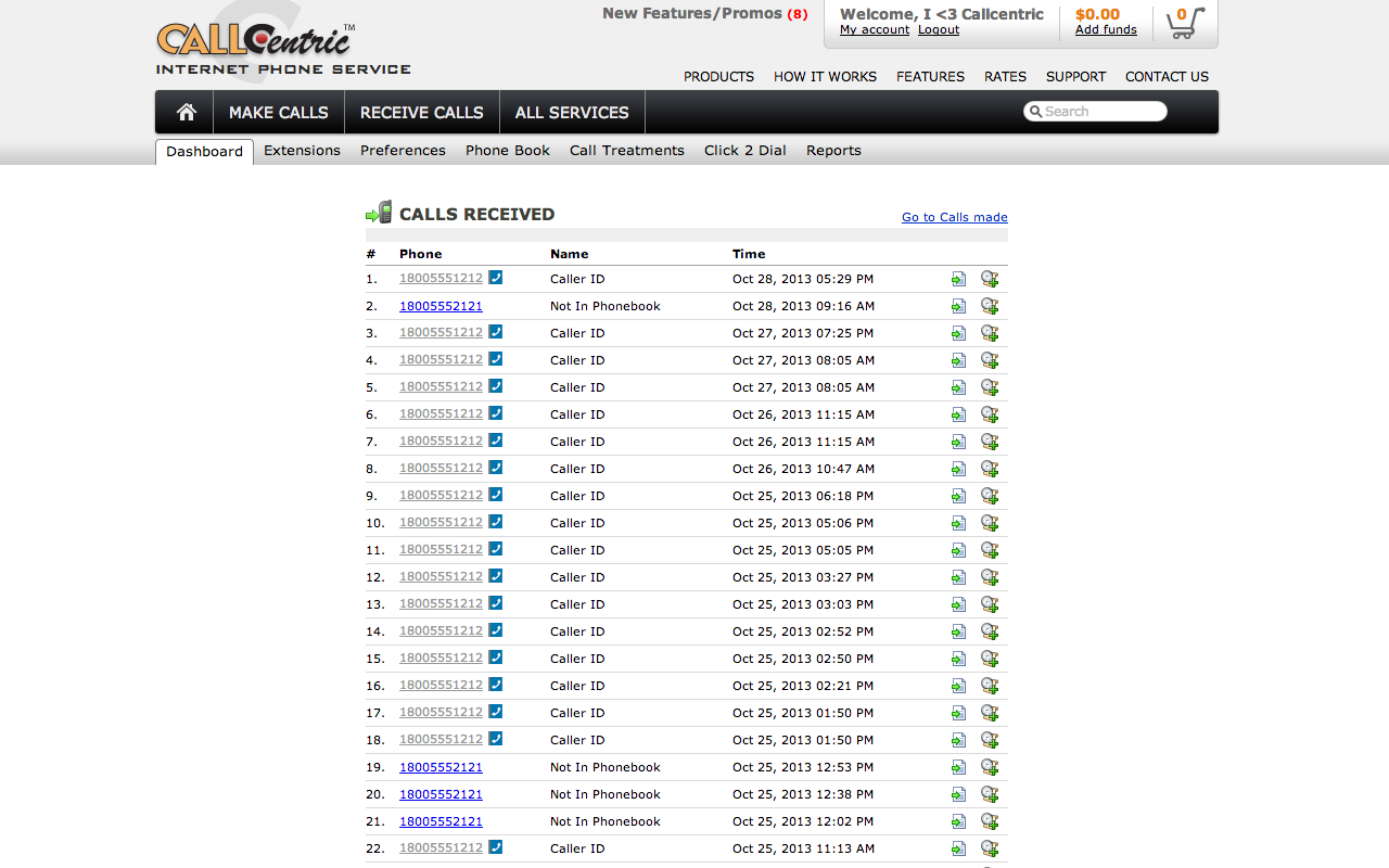 Callcentric Phonebook Call Indicator Preview image 2