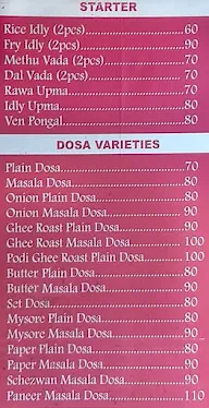 Sai Varam South Indian Foods menu 1