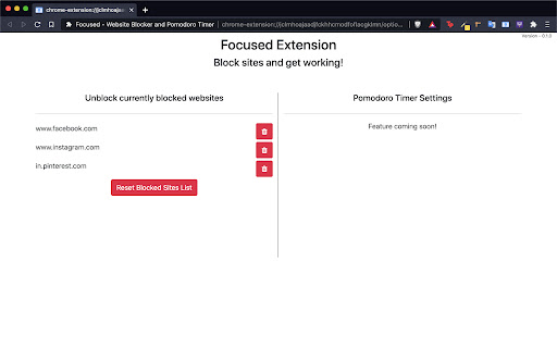 Focused - Website Blocker