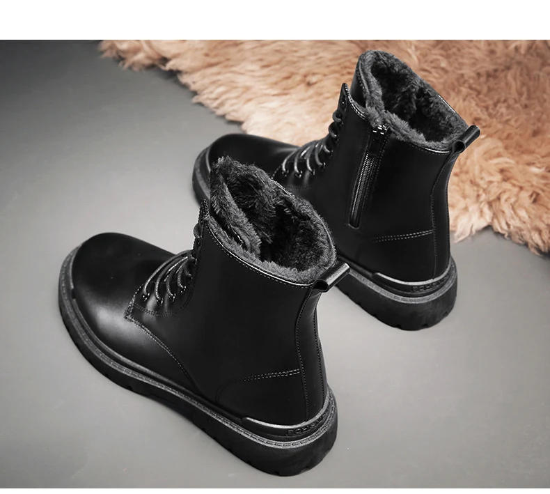 Title 7, Męskie Buty Martin Boots Aksamitne Termiczne i ...