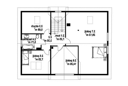Bolesławice drewniane - Rzut poddasza