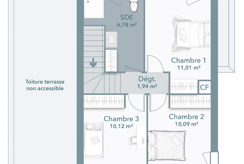  Vente Terrain + Maison - Terrain : 500m² - Maison : 90m² à Fronton (31620) 