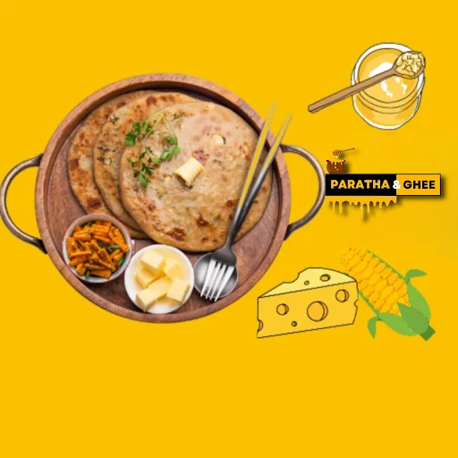 Corn And Cheese Paratha [Desi Ghee]