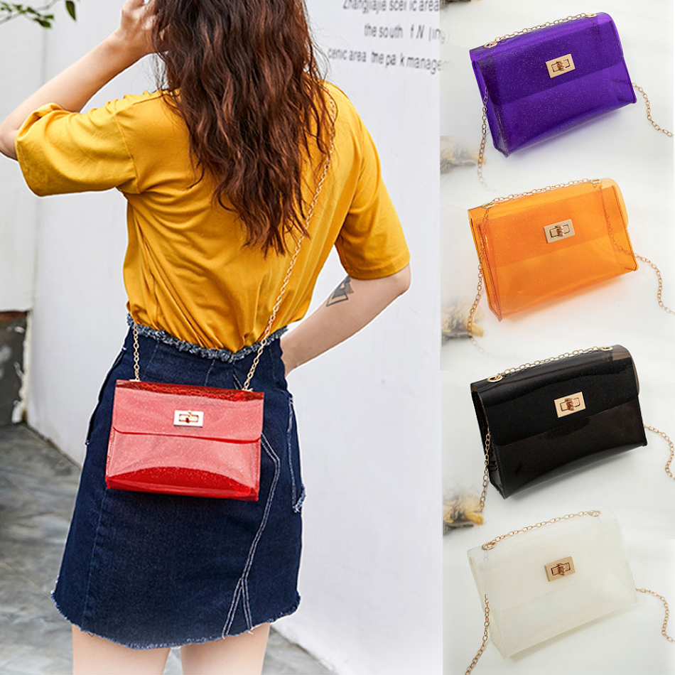 Bolsa cosmética laser transparente jelly bag, ideal para organizar e visualizar seus cosméticos com facilidade. Perfeita para viagens e uso diário.