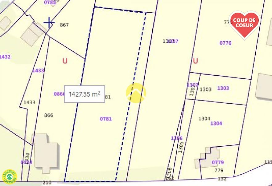 Vente terrain  1420 m² à Jouet-sur-l'Aubois (18320), 25 000 €