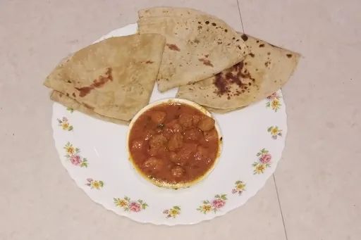 Soyabeen Rass Bhaji With 3 Chapati