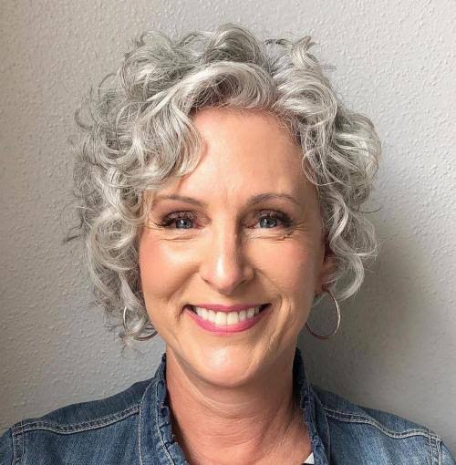 Short Curly Hairstyles for Women Over 60: