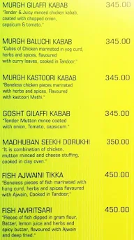 Madhuban menu 2