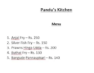 Pandu's Kitchen menu 1