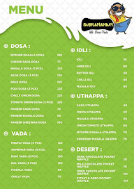 Subramanium Idli & Dosa Meals menu 1