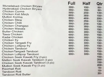 Muradabadi Chicken Corner menu 