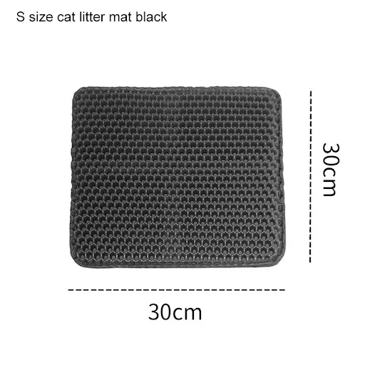 Pet Cat Litter Mat Waterproof EVA Double Layer Cat Litter Trapping Pet Litter Box Mat Clean Pad Products For Cats Access