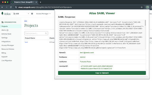 MongoDB SAML Response Viewer