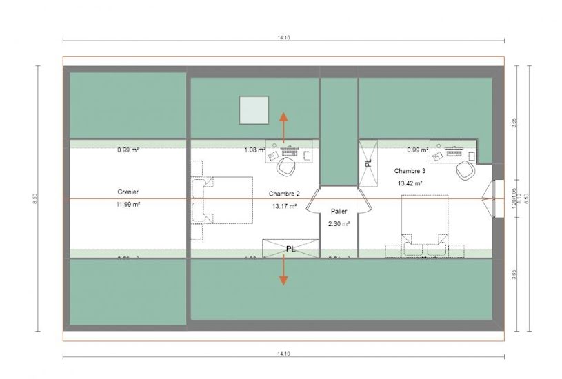  Vente Terrain + Maison - Terrain : 3 350m² - Maison : 96m² à Eu (76260) 