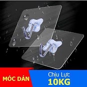 Combo 10 Cái Móc Dán Tường Trong Suốt Siêu Dính, Chịu Lực Cực Nặng