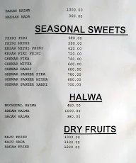 Somilal Rawat Misthan Bhandar menu 8