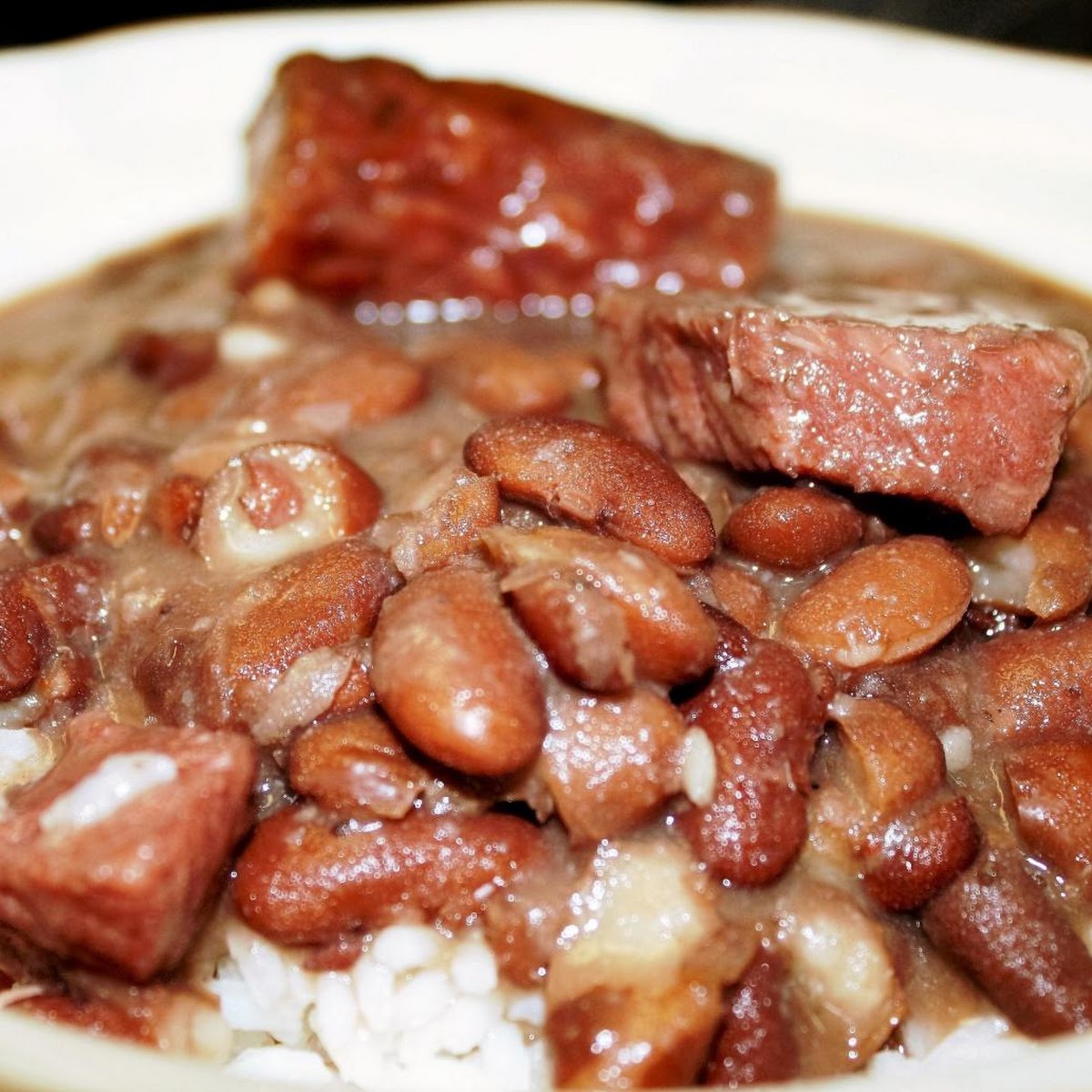 New Orleans Style Red Beans and Rice with Pickled Pork