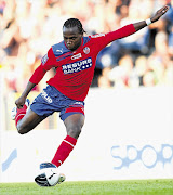 Helsingborg's May Mahlangu looks to be back to his dominant self after going off the boil