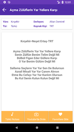 Türkü  Söz Ve Notaları