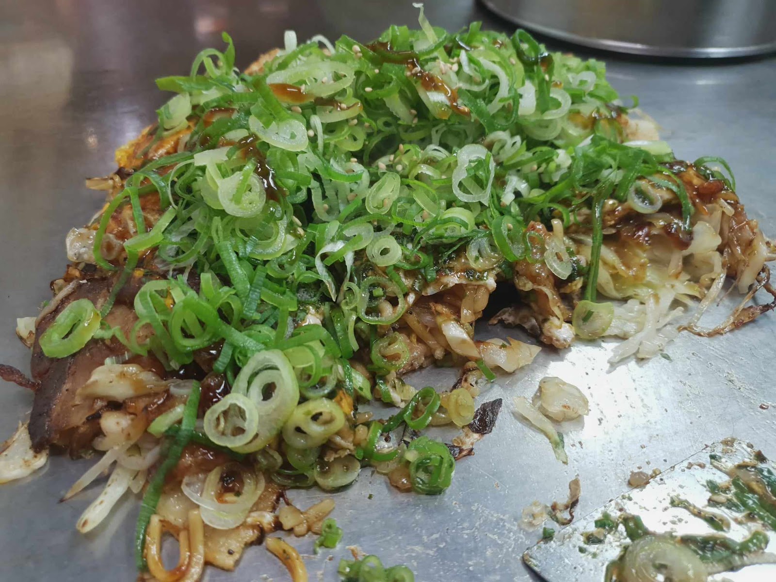 inside of Hiroshima okonomiyaki at Okonomimura 