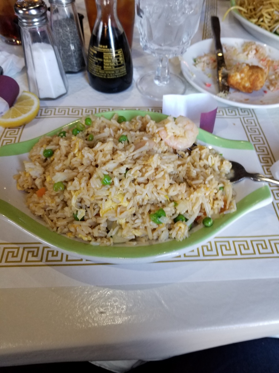 Gluten free shrimp fried rice.